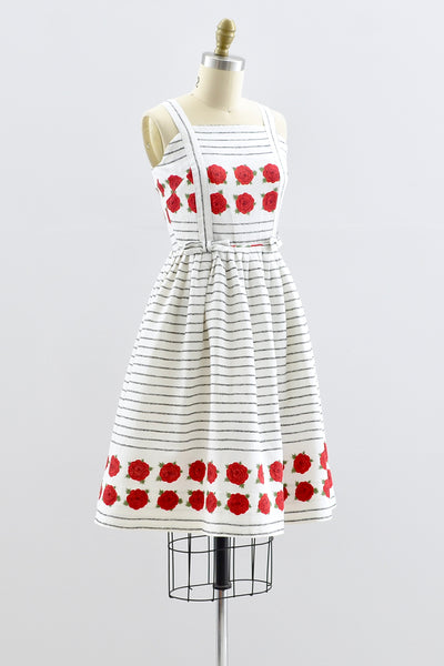 Rose Print Dress - Pickled Vintage