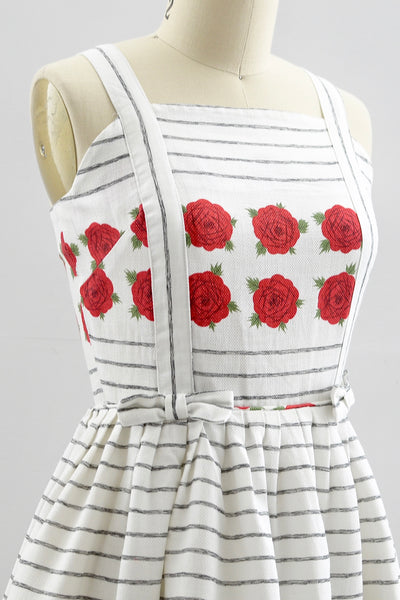 Rose Print Dress - Pickled Vintage