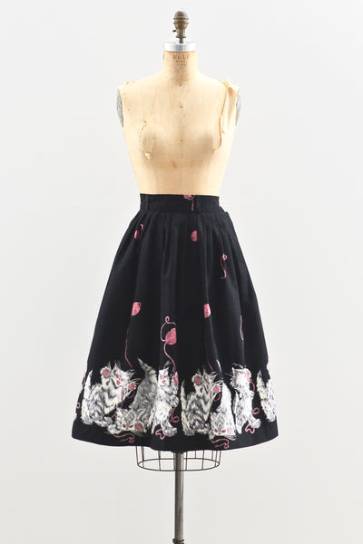1950s Novelty Print Skirt - Pickled Vintage