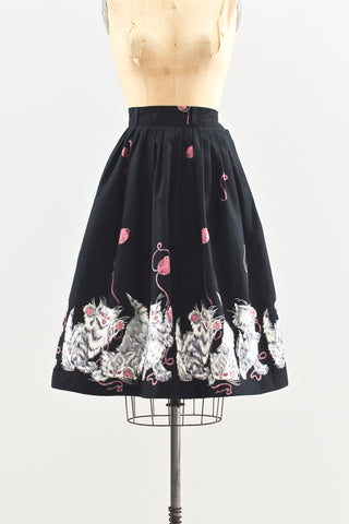 1950s Novelty Print Skirt - Pickled Vintage