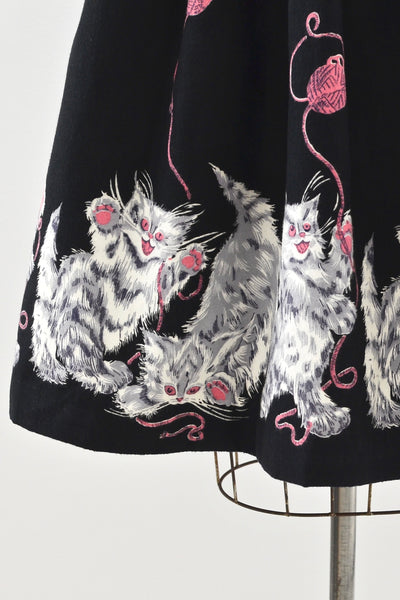 1950s Novelty Print Skirt - Pickled Vintage