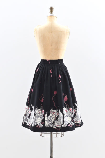 1950s Novelty Print Skirt - Pickled Vintage