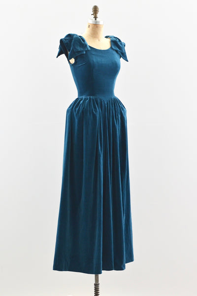 1950s Teal Dress - Pickled Vintage
