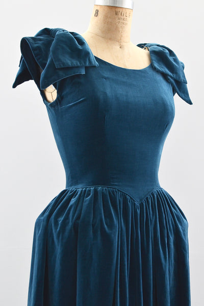 1950s Teal Dress - Pickled Vintage