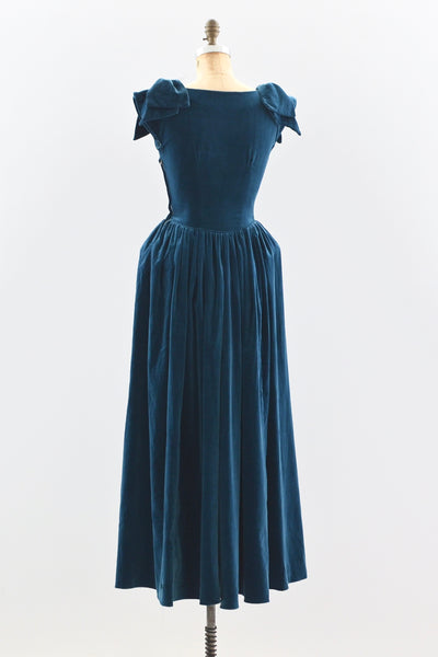 1950s Teal Dress - Pickled Vintage