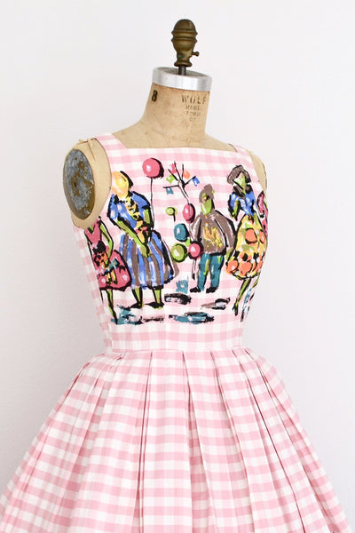 Border Print Dress - Pickled Vintage