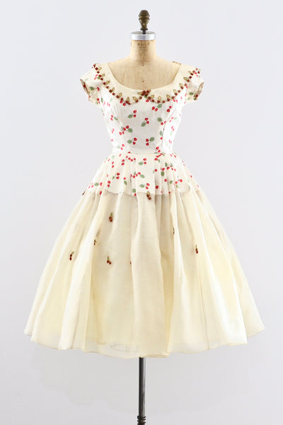 1950s Strawberry Dress - Pickled Vintage