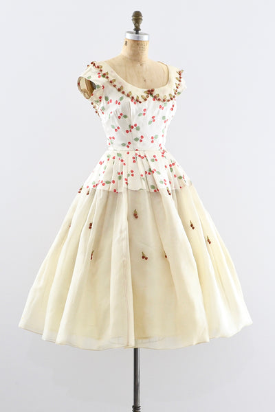 1950s Strawberry Dress - Pickled Vintage