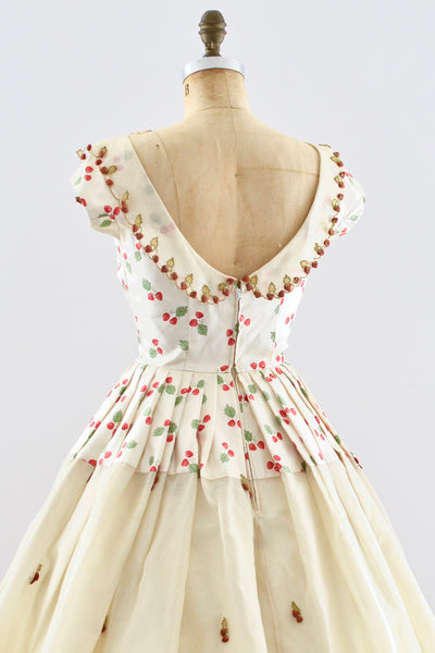 1950s Strawberry Dress - Pickled Vintage