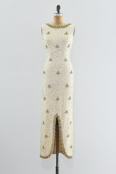1950s Hourglass Pin Up Party Dress - Pickled Vintage