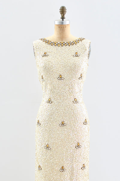1950s Hourglass Pin Up Party Dress - Pickled Vintage