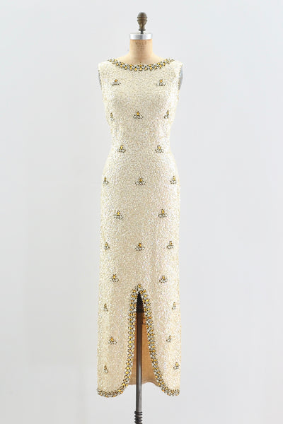 1950s Hourglass Pin Up Party Dress - Pickled Vintage