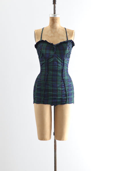 1950s Plaid Swimsuit - Pickled Vintage