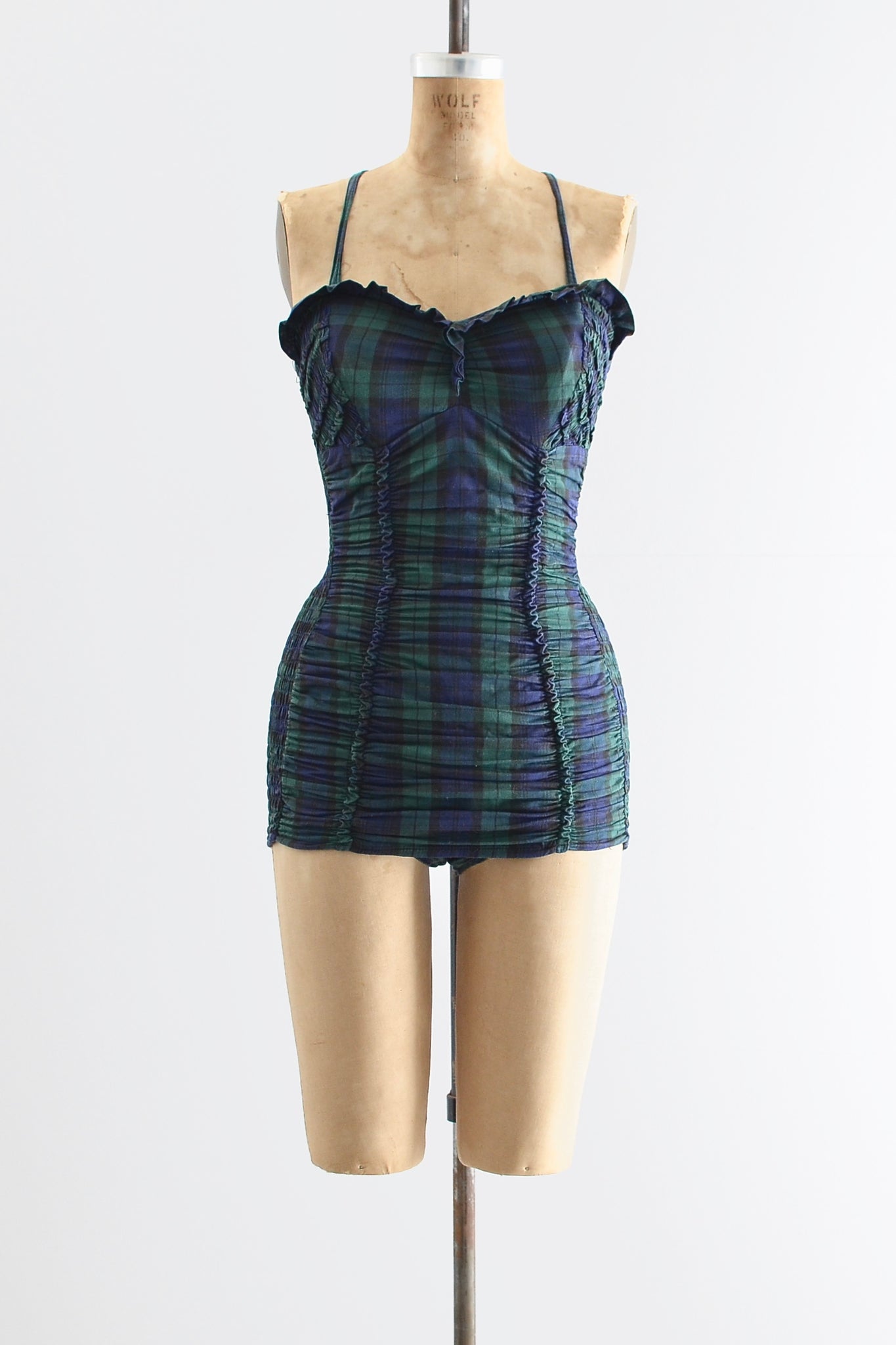 1950s Plaid Swimsuit - Pickled Vintage