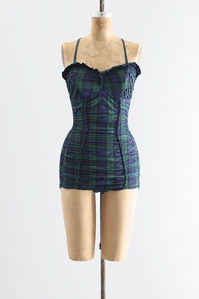 1950s Plaid Swimsuit - Pickled Vintage