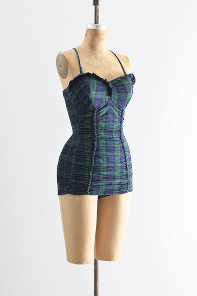 1950s Plaid Swimsuit - Pickled Vintage