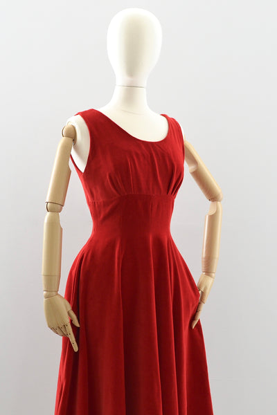 1950s Red Panel Dress - Pickled Vintage