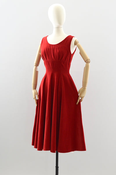 1950s Red Panel Dress - Pickled Vintage