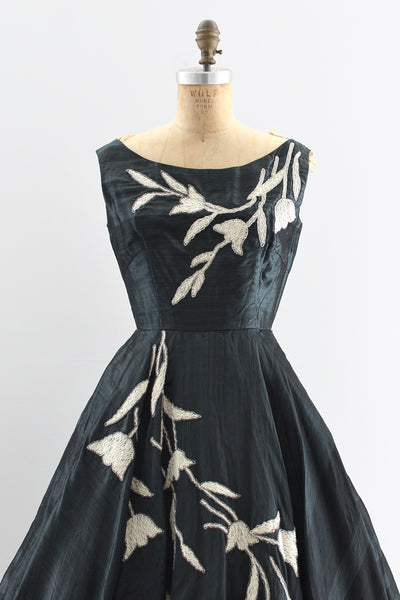 Sharkskin Silk Dress - Pickled Vintage