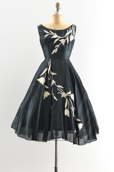 Sharkskin Silk Dress - Pickled Vintage