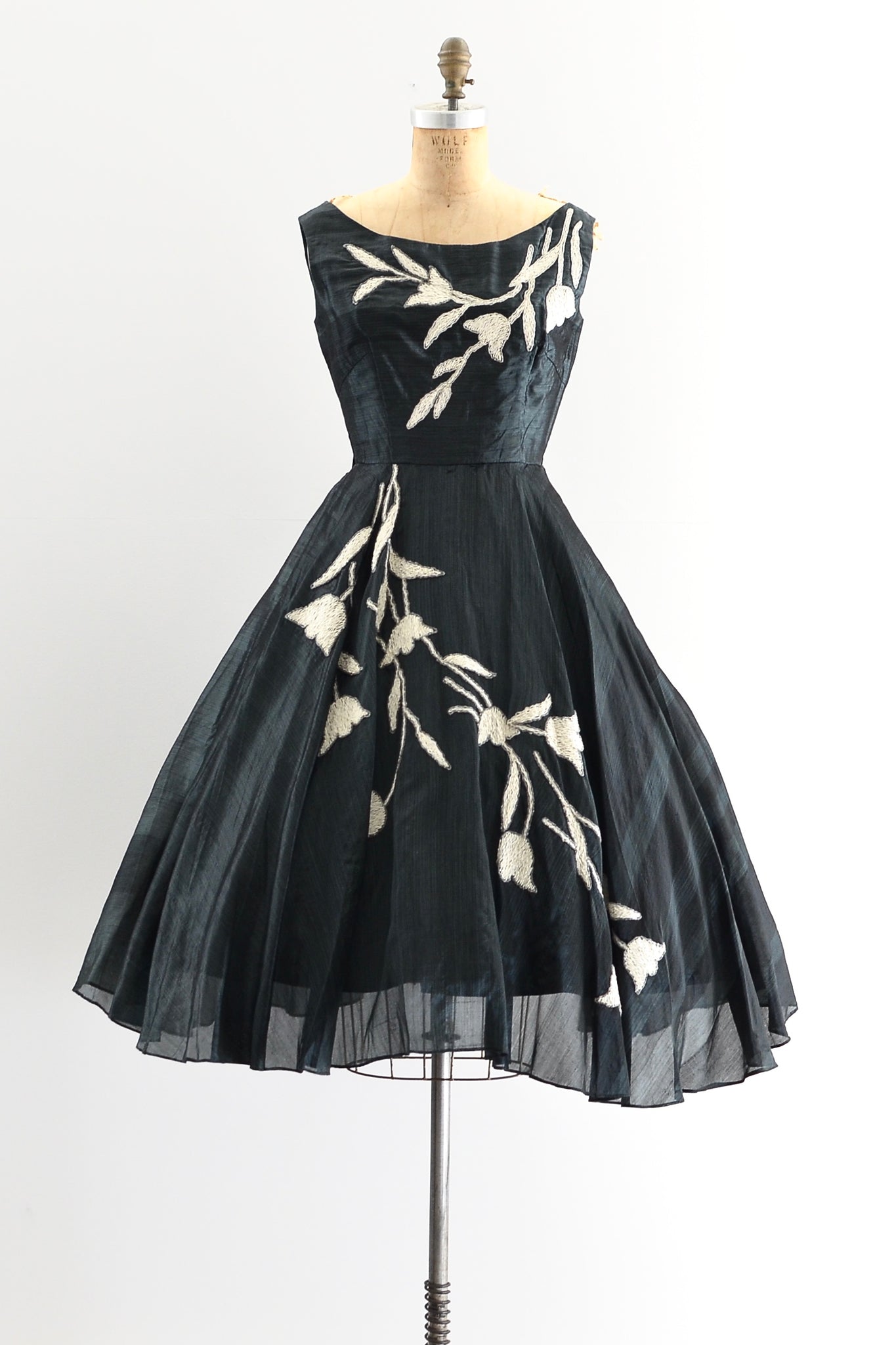 Sharkskin Silk Dress - Pickled Vintage