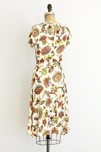 1940s Novelty Dress - Pickled Vintage