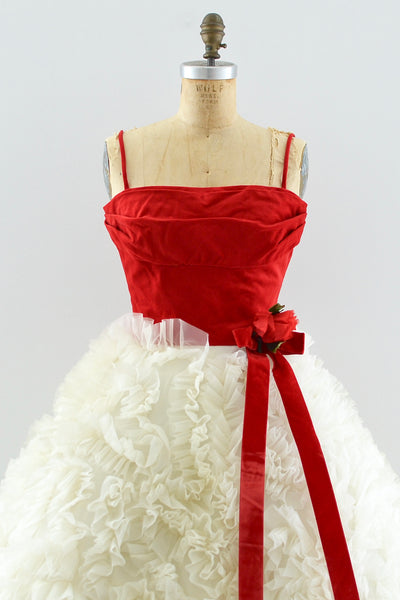 1950s Ruffled Cupcake Dress - Pickled Vintage