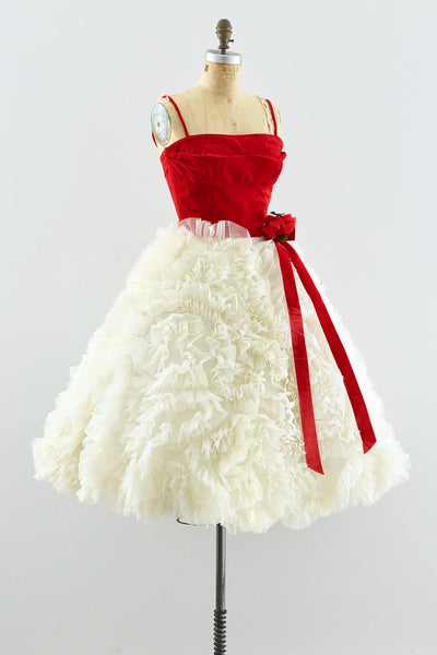 1950s Ruffled Cupcake Dress - Pickled Vintage