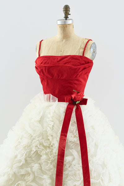 1950s Ruffled Cupcake Dress - Pickled Vintage