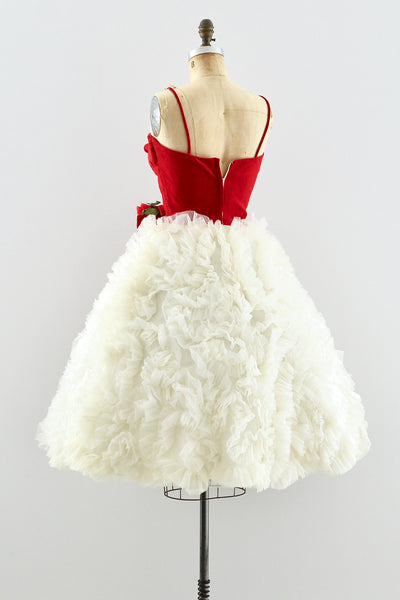1950s Ruffled Cupcake Dress - Pickled Vintage