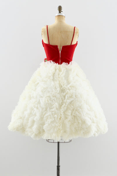 1950s Ruffled Cupcake Dress - Pickled Vintage