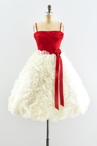 1950s Ruffled Cupcake Dress - Pickled Vintage