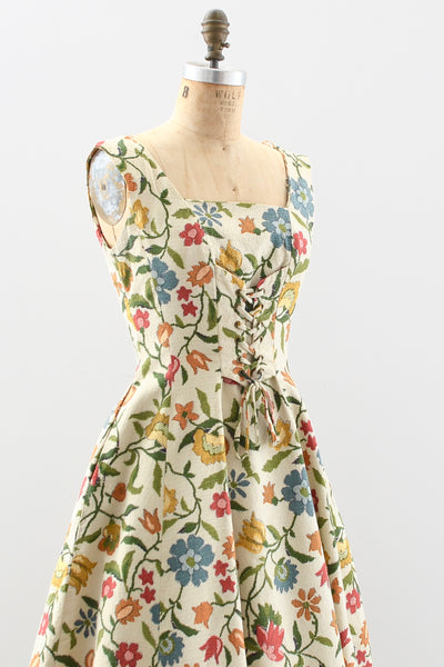 Vintage 1950's Fleur  Dress - Pickled Vintage