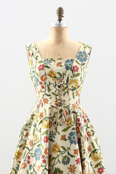 Vintage 1950's Fleur  Dress - Pickled Vintage