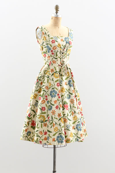 Vintage 1950's Fleur  Dress - Pickled Vintage