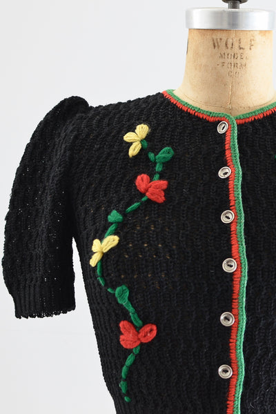 1940s Embroidered Top - Pickled Vintage