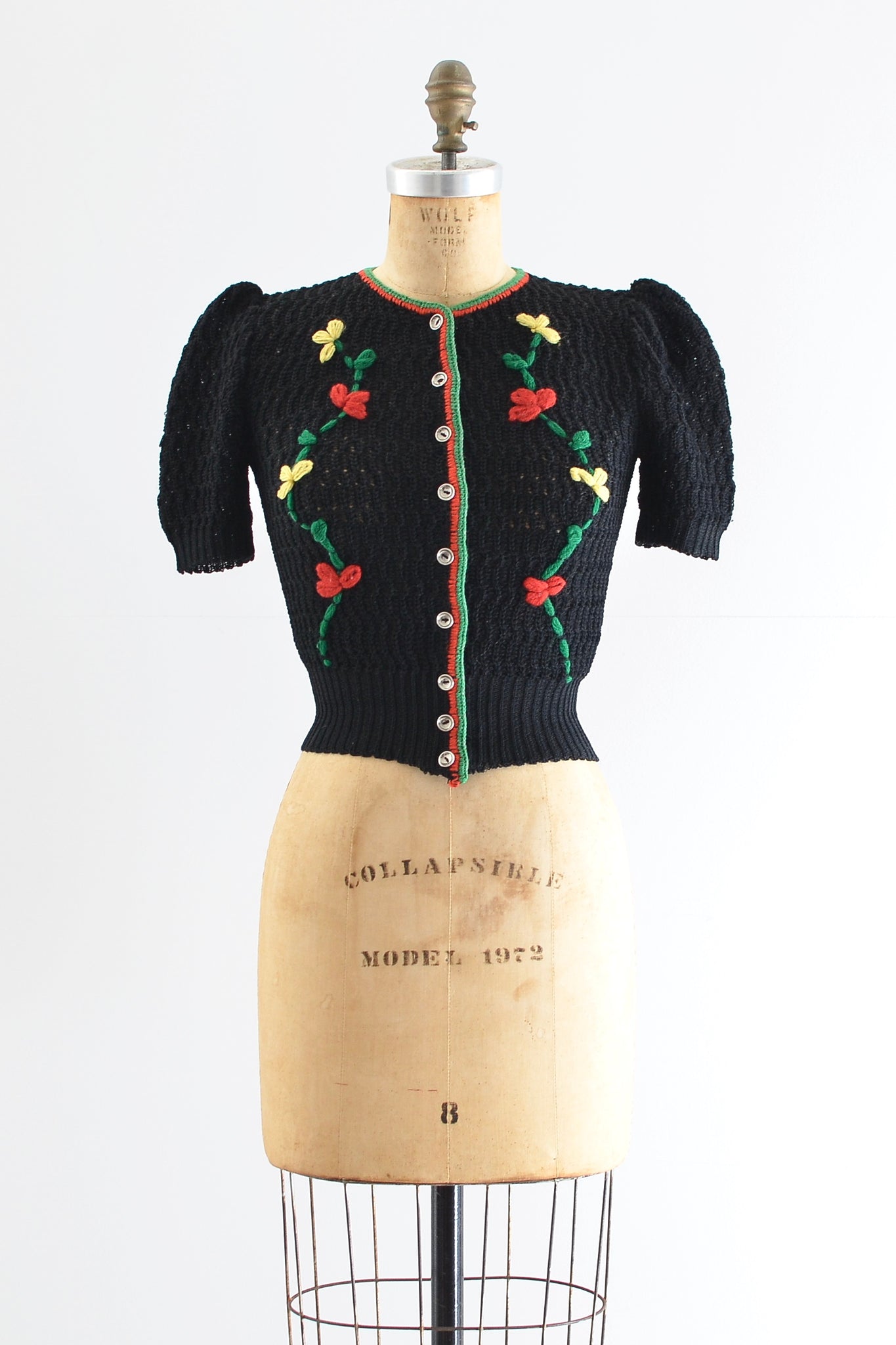 1940s Embroidered Top - Pickled Vintage