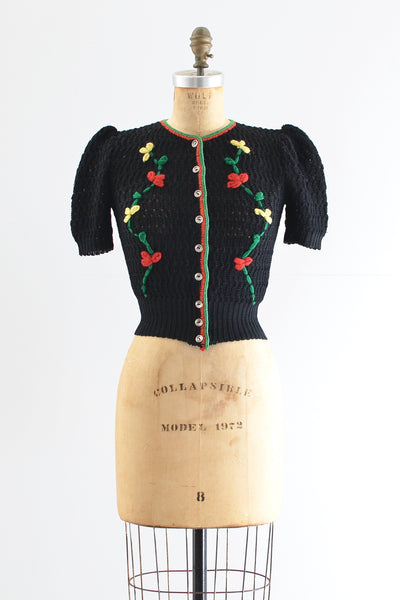 1940s Embroidered Top - Pickled Vintage