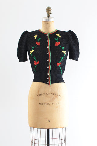 1940s Embroidered Top - Pickled Vintage