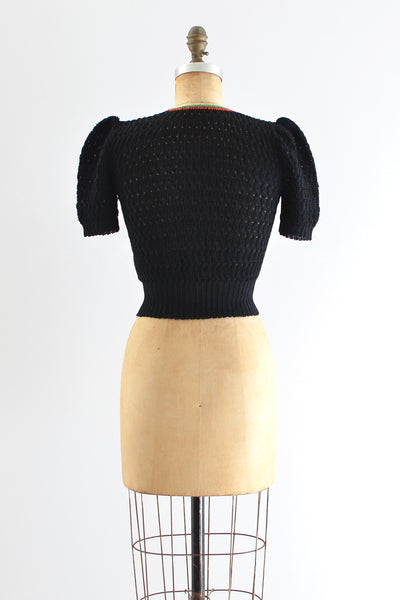 1940s Embroidered Top - Pickled Vintage