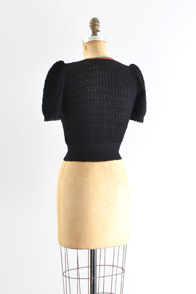 1940s Embroidered Top - Pickled Vintage