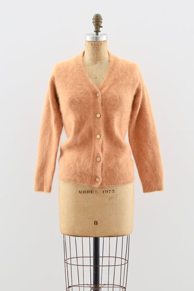 Orange Sorbet Angora Sweater - Pickled Vintage