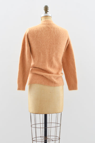 Orange Sorbet Angora Sweater - Pickled Vintage