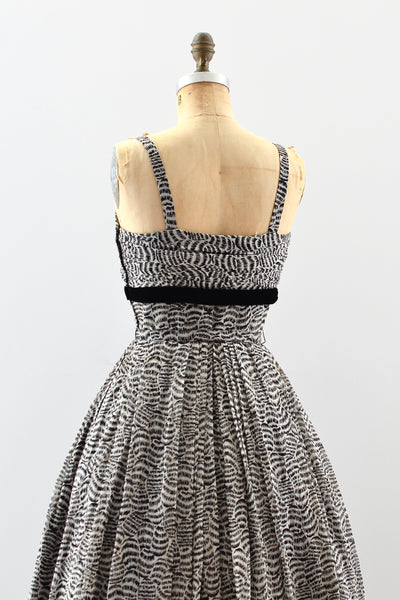 1950s Mollie Parnis Feather Dress - Pickled Vintage