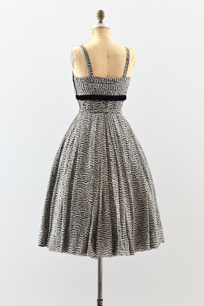 1950s Mollie Parnis Feather Dress - Pickled Vintage