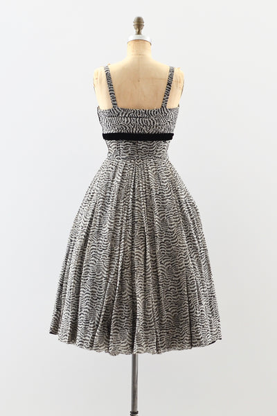 1950s Mollie Parnis Feather Dress - Pickled Vintage