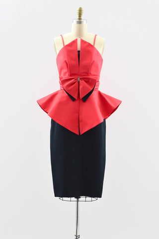 Peaked Peplum Dress - Pickled Vintage