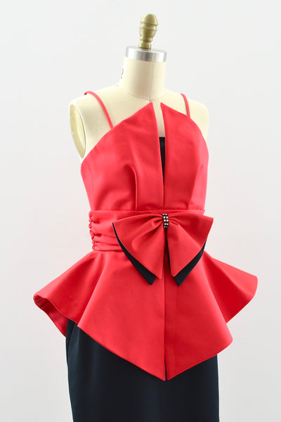 Peaked Peplum Dress - Pickled Vintage