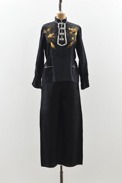 1940s Embroidered Pajamas - Pickled Vintage