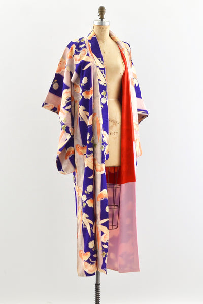 1950s Purple Stripe Kimono - Pickled Vintage
